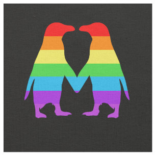 Tela Pingüinos del arco iris que llevan a cabo las