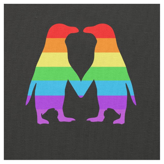 Tela Pingüinos del arco iris que llevan a cabo las (De cerca)
