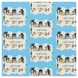 Tela Pingüinos graduados con pancarta