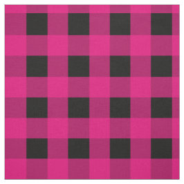 Tela Pink Black Gingham