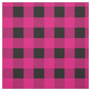 Tela Pink Black Gingham