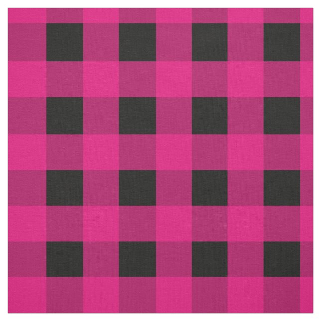 Tela Pink Black Gingham (Retal)