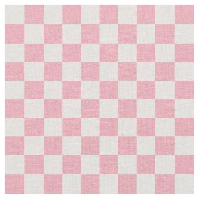 Tela Pink Girly Checker Checkerboard Checkered Retro (De cerca)