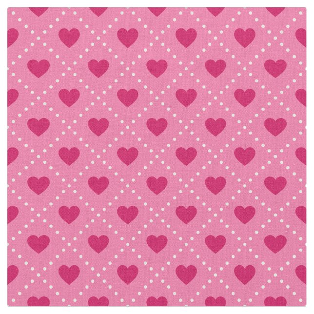 Tela Pink Heart Lattice (De cerca)