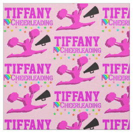 TELA PINK I LOVE CHEERLEADING FABRIC PERSONALIZADO
