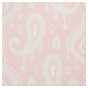 Tela Pink Ikat Paisley Gran Escala