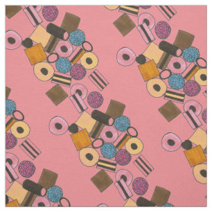 Tela Pink Licorice Allanate Candy Candies Sweet Fabric