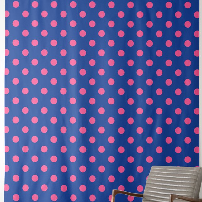 Tela Pink On Blue Polka Dots Pattern Design (Subido por el creador)