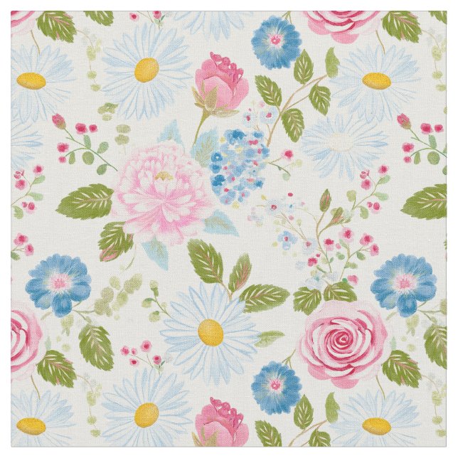 Tela Pink Peonies Pattern (De cerca)