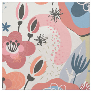 Tela Pinks Abstract Floral