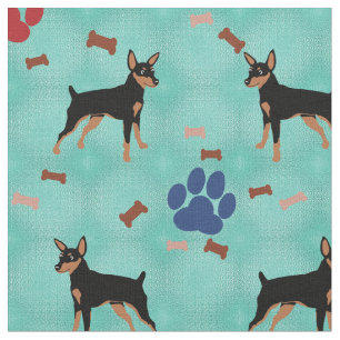 Tela Pinscher miniatura del dibujo animado