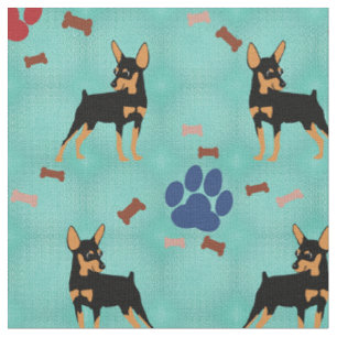 Tela Pinscher miniatura del dibujo animado