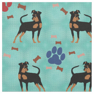 Tela Pinscher miniatura del dibujo animado