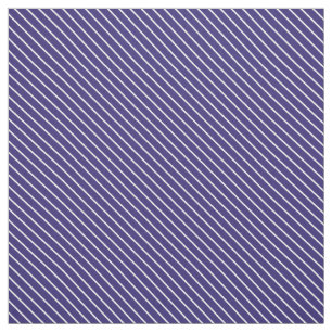 Tela Pinstripes diagonales: azul marino y blanco