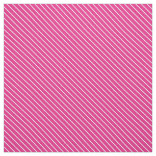 Tela Pinstripes diagonales - fucsia rosa y blanco