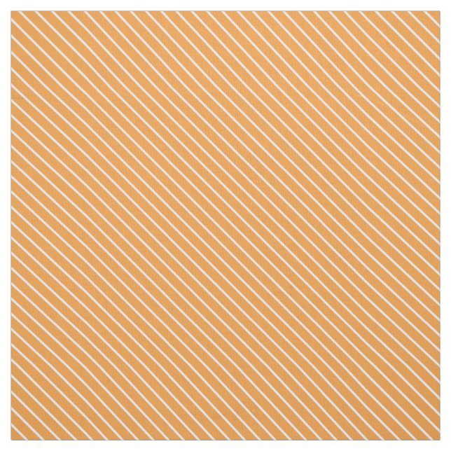 Tela Pinstripes diagonales - naranja y blanco (Retal)