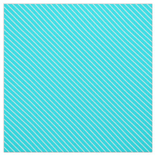 Tela Pinstripes diagonales - turquesa y blanco