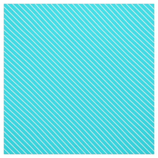 Tela Pinstripes diagonales - turquesa y blanco (Retal)