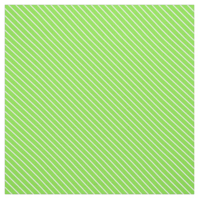 Tela Pinstripes diagonales: verde limón y blanco (Retal)