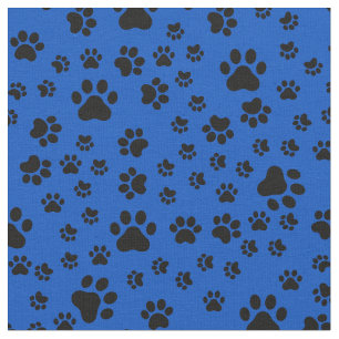 Tela Pintas negras sobre el azul cobalto