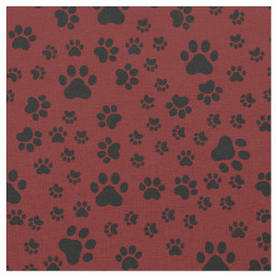 Tela Pintas negras sobre rojo oscuro