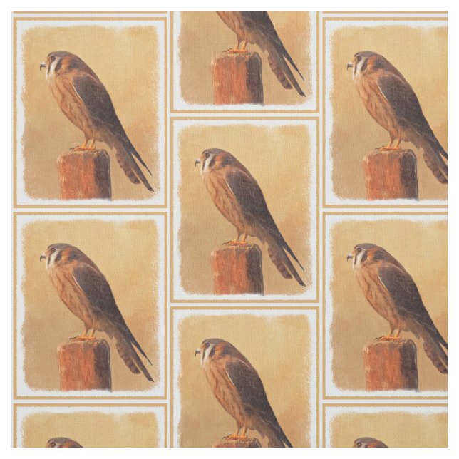 Tela Pintura americana del cernícalo - arte original (Retal)