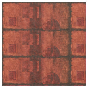 Tela Pintura carmesí profunda con formas geométricas