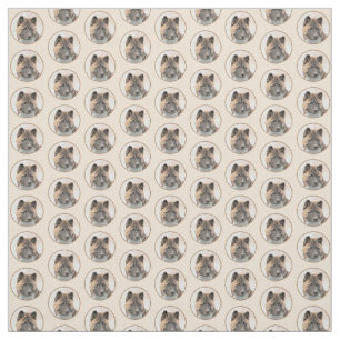 Tela Pintura de Akita - Arte de perro original curado