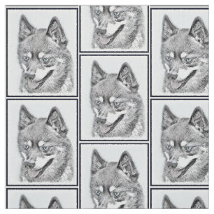 Tela Pintura de Alaskan Klee Kai - Arte Perro Original.