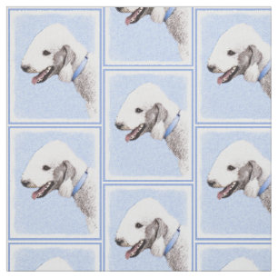 Tela Pintura de Bedlington Terrier - Original Perro Art