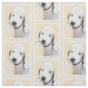 Tela Pintura de Bedlington Terrier - Original Perro Art