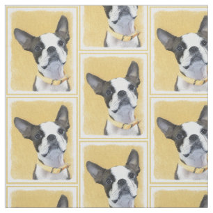 Tela Pintura de Boston Terrier - Arte Perro Original.