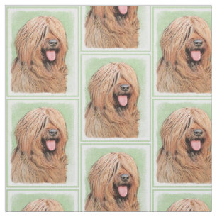 Tela Pintura de Briard - Arte de Perro Original.