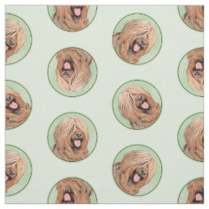 Tela Pintura de Briard Tawny Black Overlay Cute Dog Art