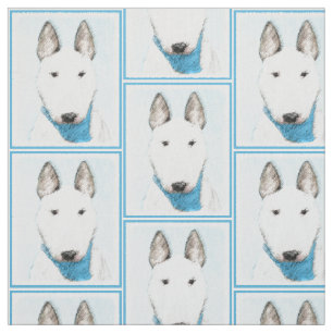 Tela Pintura de Bull Terrier - Arte de Perro Original.