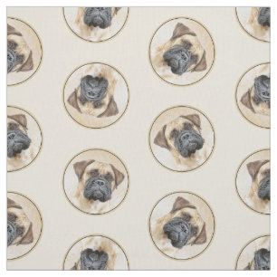 Tela Pintura de Bullmastiff Fawn Red Sable Cute Dog Art