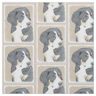 Tela Pintura de cachorro de perro de montaña de Bernes