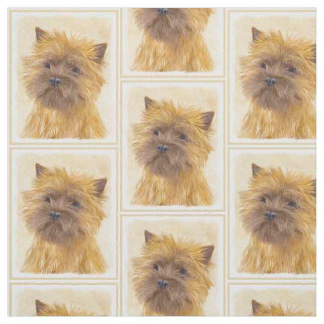 Tela Pintura de Cairn Terrier - Arte Perro Original. (Retal)