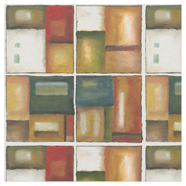 Tela Pintura de cuatro paneles de Jennifer Goldberger (De cerca)