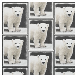 Tela Pintura de Cubo de Oso Polar - Arte de Vida Silves