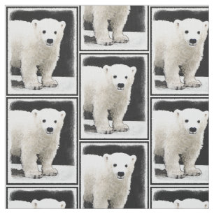 Tela Pintura de Cubo de Oso Polar - Arte de Vida Silves