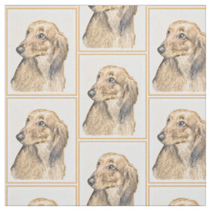 Tela Pintura de Dachshund (de cabello largo) - Arte ori