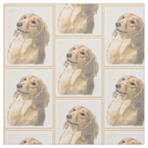 Tela Pintura de Dachshund (de pelo largo) - Arte origin