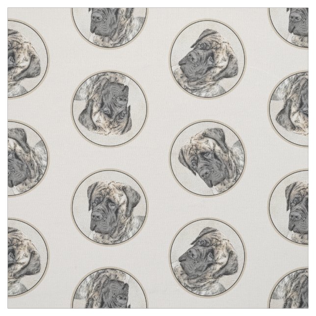 Tela Pintura de escarabajo inglesa Brindle Original Dog (Retal)