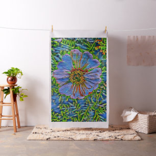 Tela Pintura de flores moradas