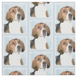 Tela Pintura de Foxhound inglesa - Arte Perro Original 