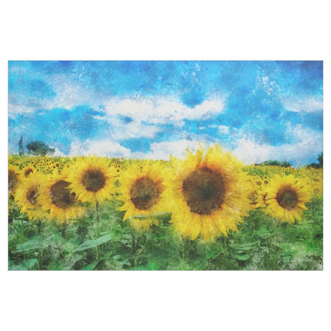 Tela Pintura de girasoles (Yarda)