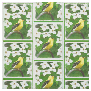 Tela Pintura de Goldfinch - Arte de Perro Original.
