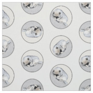 Tela Pintura de Keeshond Perro durmiente Cachorro Origi