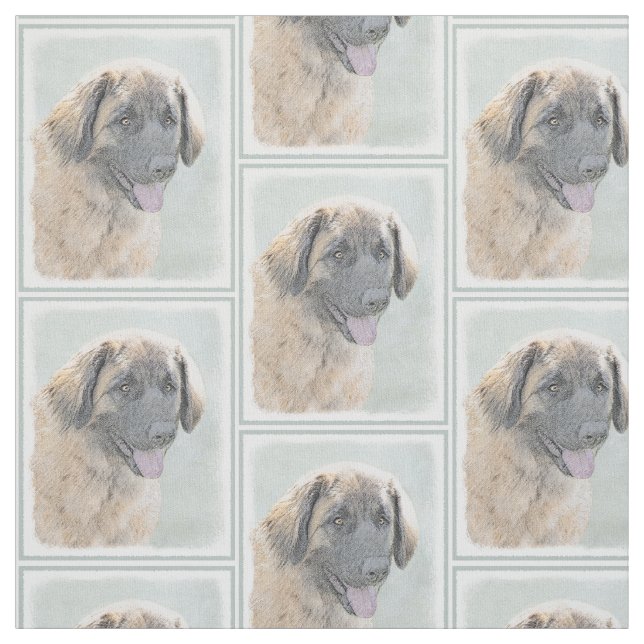 Tela Pintura de Leonberger - Arte de Perro Original. (Retal)